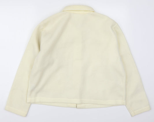 EWM Womens Ivory Fleece Jacket Size 14