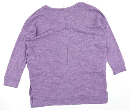 Zenana Outfitters Womens Purple Pullover Sweatshirt Size 2XL