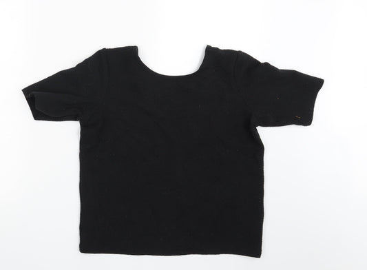 ASOS Womens Black Basic T-Shirt Size 8