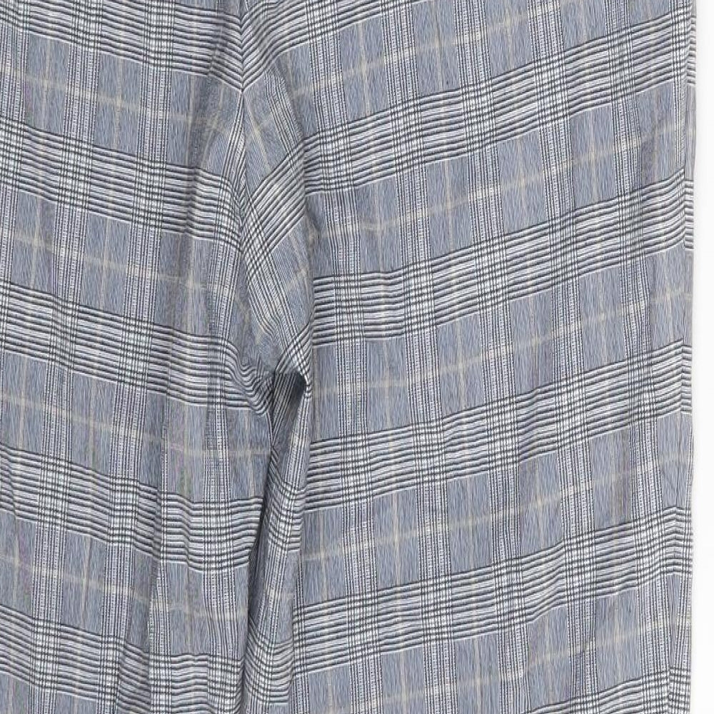 Topshop Womens Grey Herringbone Chino Trousers Size 8 L27 in