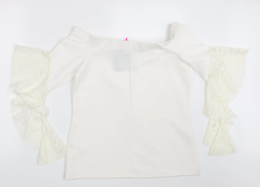 Very Womens Ivory Basic Blouse Size 14