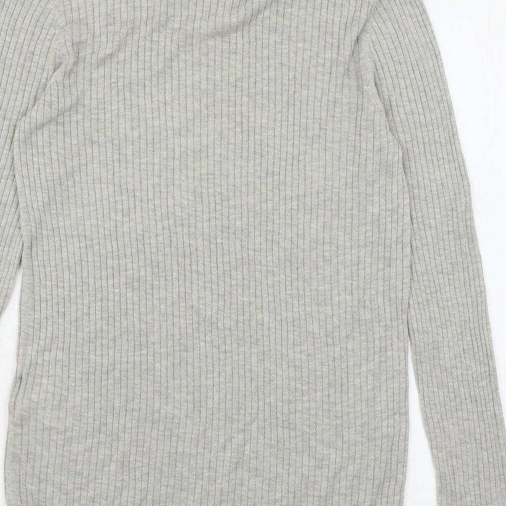 H&M Womens Grey Knit Pullover Jumper Size M