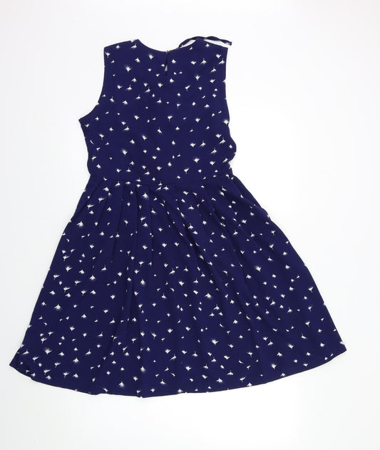 Brave Soul Womens Blue Floral Shift Size XS