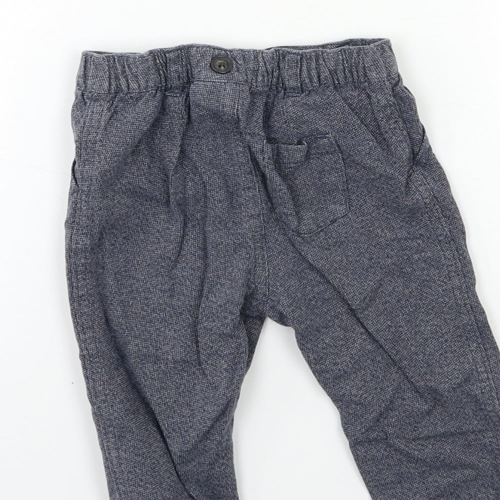 Brand and care label for Next Baby Blue Cargo Trousers, size 9-12, Months