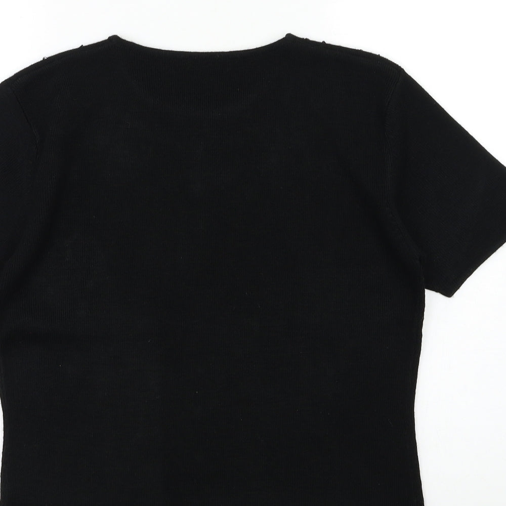 Berkertex Womens Black Knit Pullover Jumper Size 10