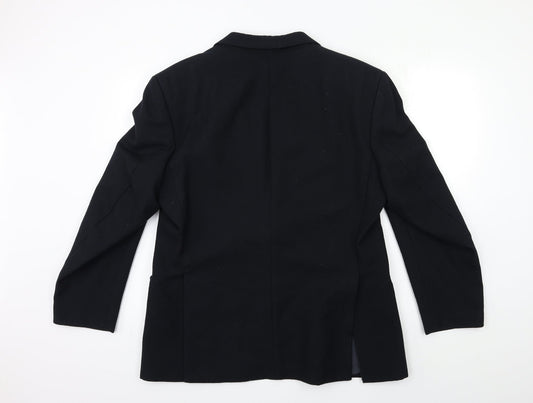 Etiquette Mens Black Jacket Suit Jacket Size 40
