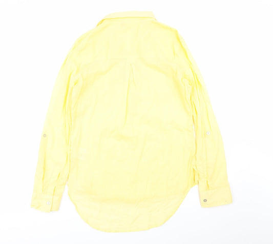 OBR Womens Yellow Basic Blouse Size 4