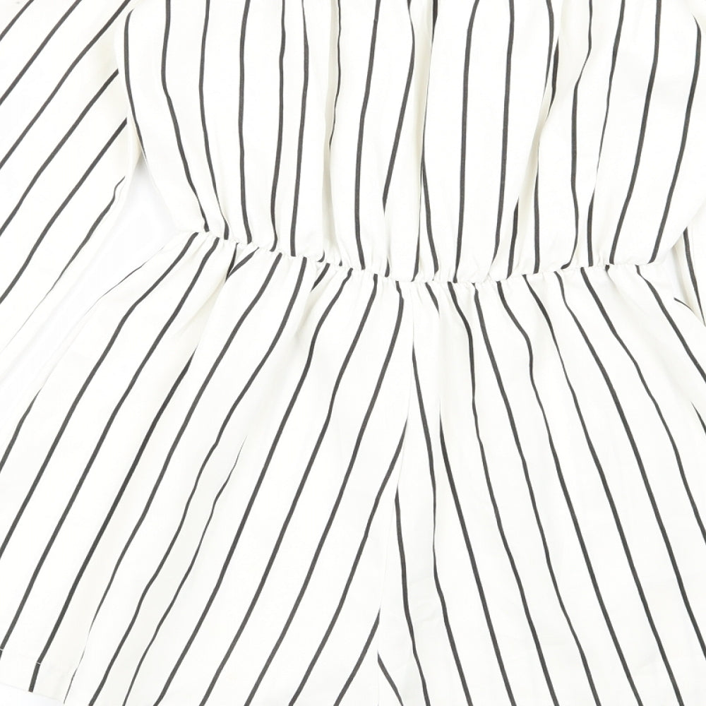 PLT Womens Multicoloured Striped Playsuit One-Piece Size 8