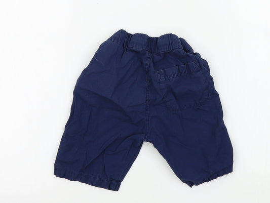 H&M Boys Blue Colourblock Bermuda Shorts Size 6 Years