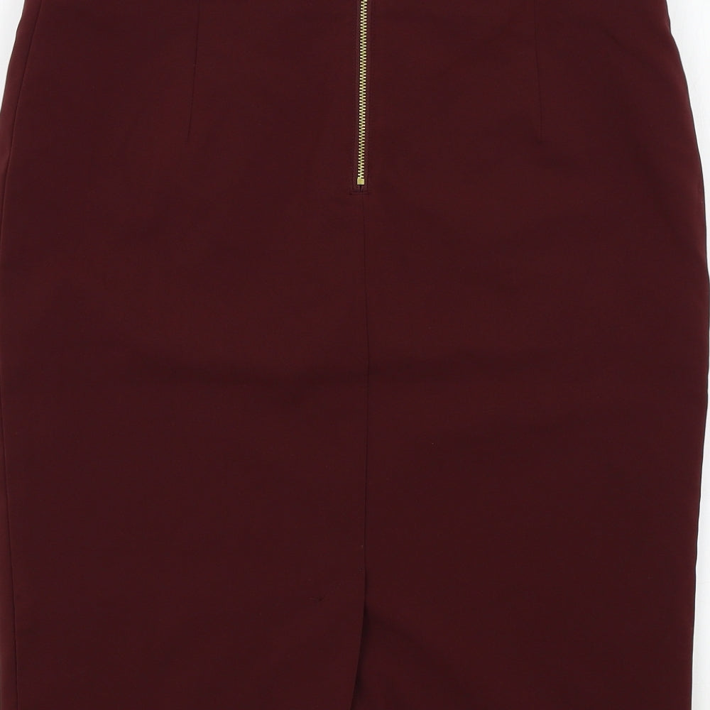 Preworn Womens Red A-Line Skirt Size M