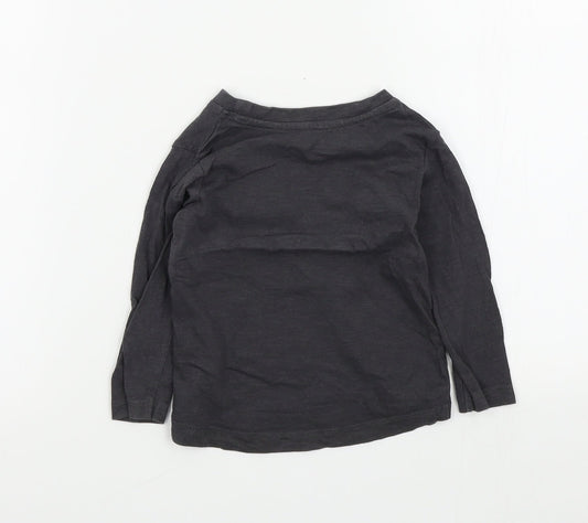 pep&co Boys Grey Colourblock Pullover Jumper Size 18-24 Months