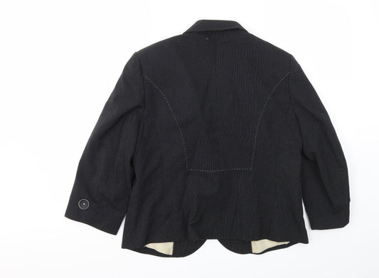 M&S Womens Black Jacket Blazer Size 16