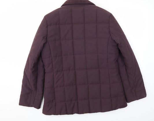 M&S Womens Purple Jacket Coat Size 12