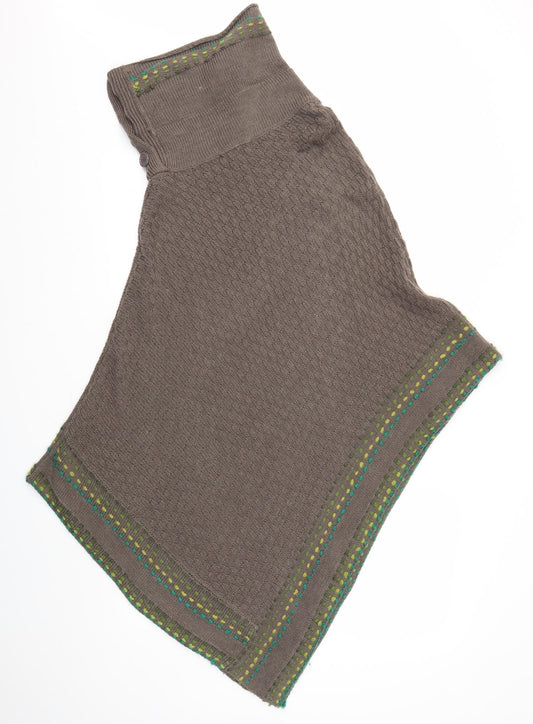 Kiss Womens Brown Jacket Poncho Size M
