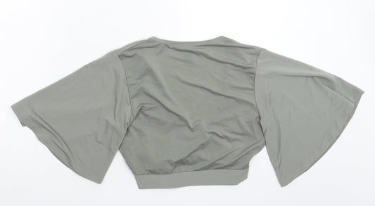 New Look Womens Grey Basic Blouse Size 8