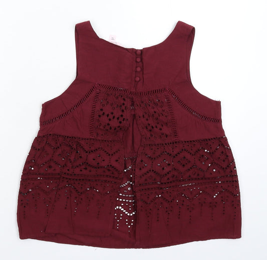 Miss Selfridge Womens Brown Basic Tank Size 6