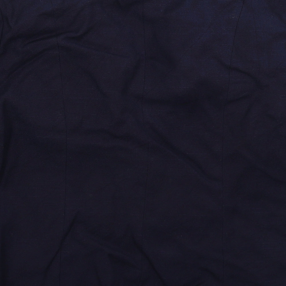 First Avenue Womens Blue Jacket Blazer Size 16