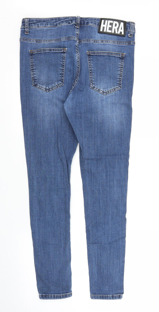 Hera Womens Blue Denim Skinny Jeans Size 32 in L26 in