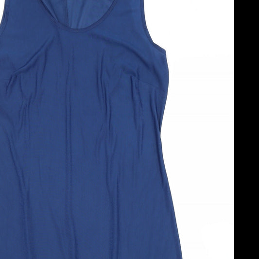 Preworn Womens Blue Solid Capri Gown Size L