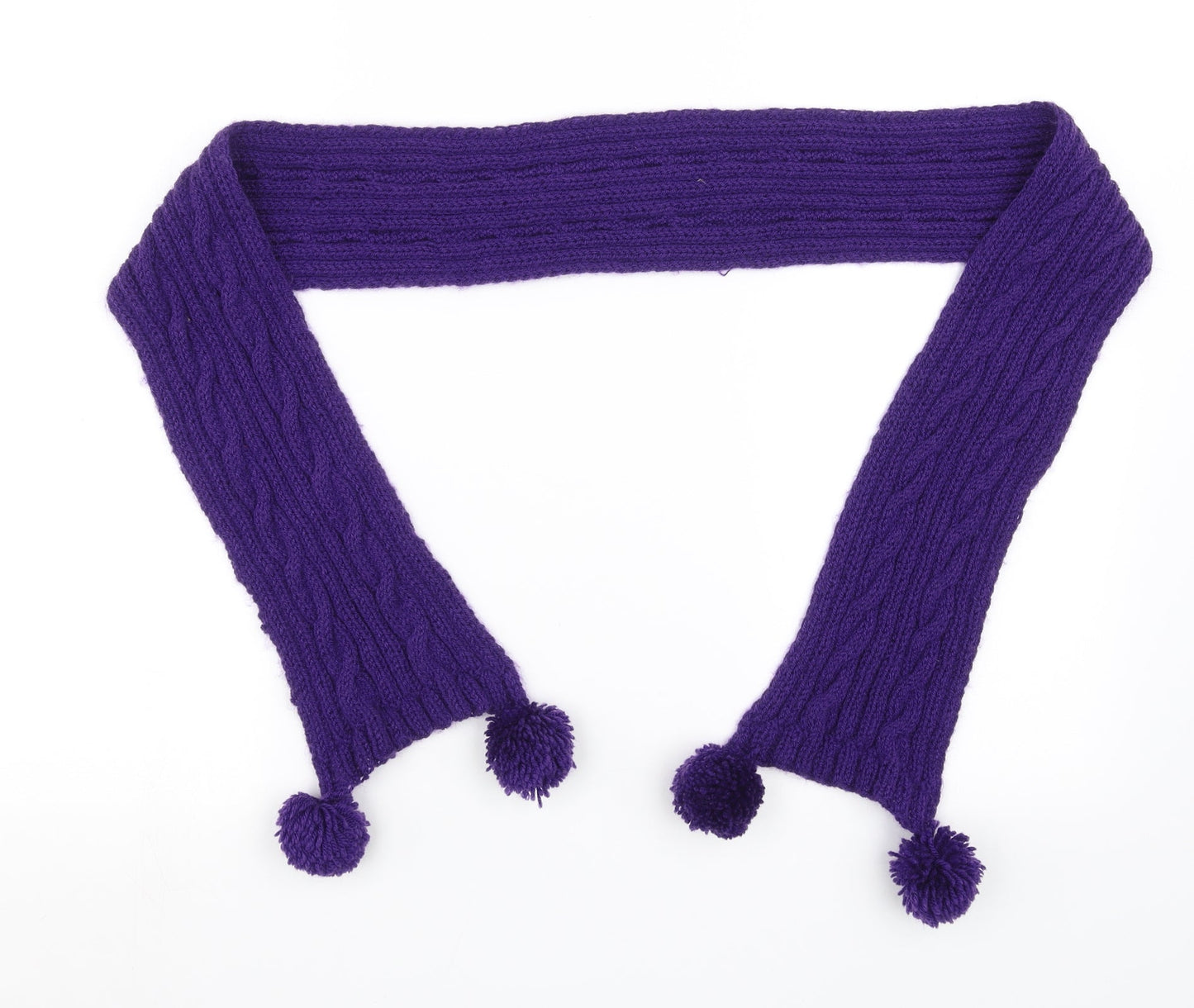 Preworn Purple Knit Scarf
