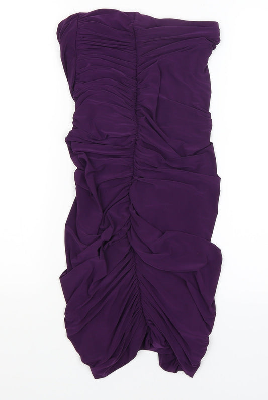 Preworn Womens Purple Bodycon Size 10