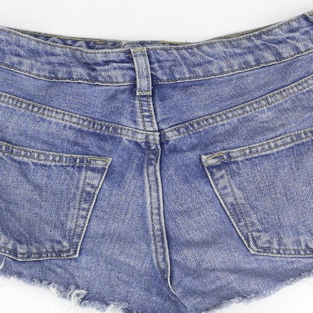 Topshop Womens Blue Cut-Off Shorts Size 8