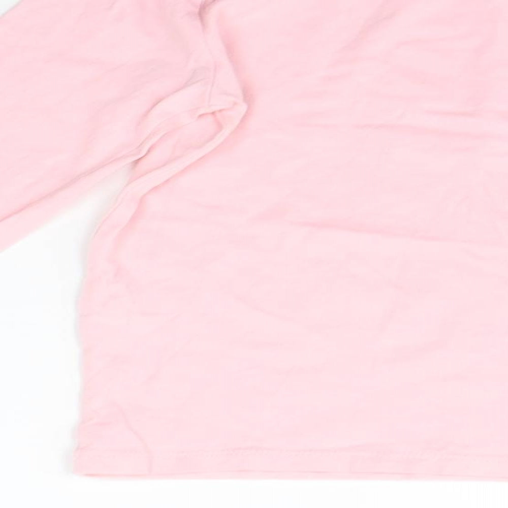 George Girls Pink Basic T-Shirt Size 6-7 Years