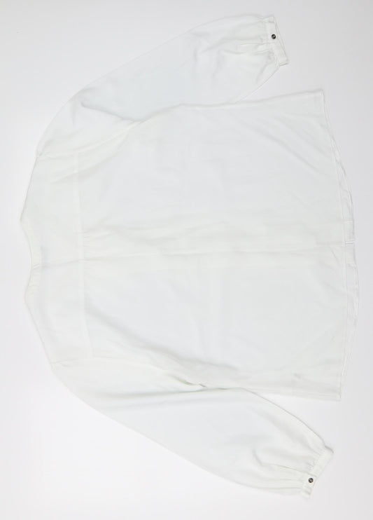 BHS Womens White Basic Button-Up Size 20