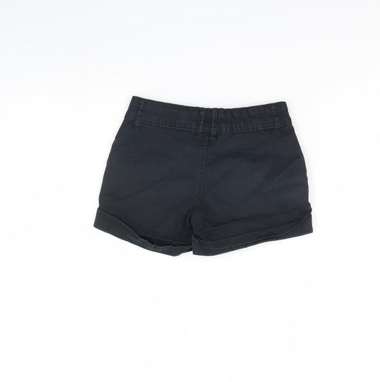 Preworn Girls Black Denim Cut-Off Shorts Size 8 Years