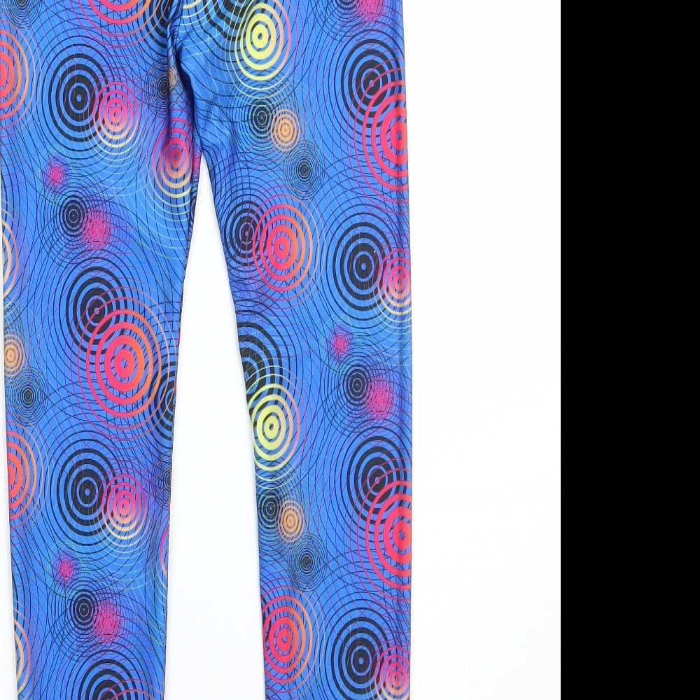 Preworn Womens Blue Geometric Capri Leggings Size XS L24 in - size 2