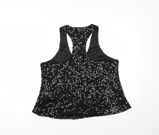 Preworn Womens Black Cropped Tank Size XL