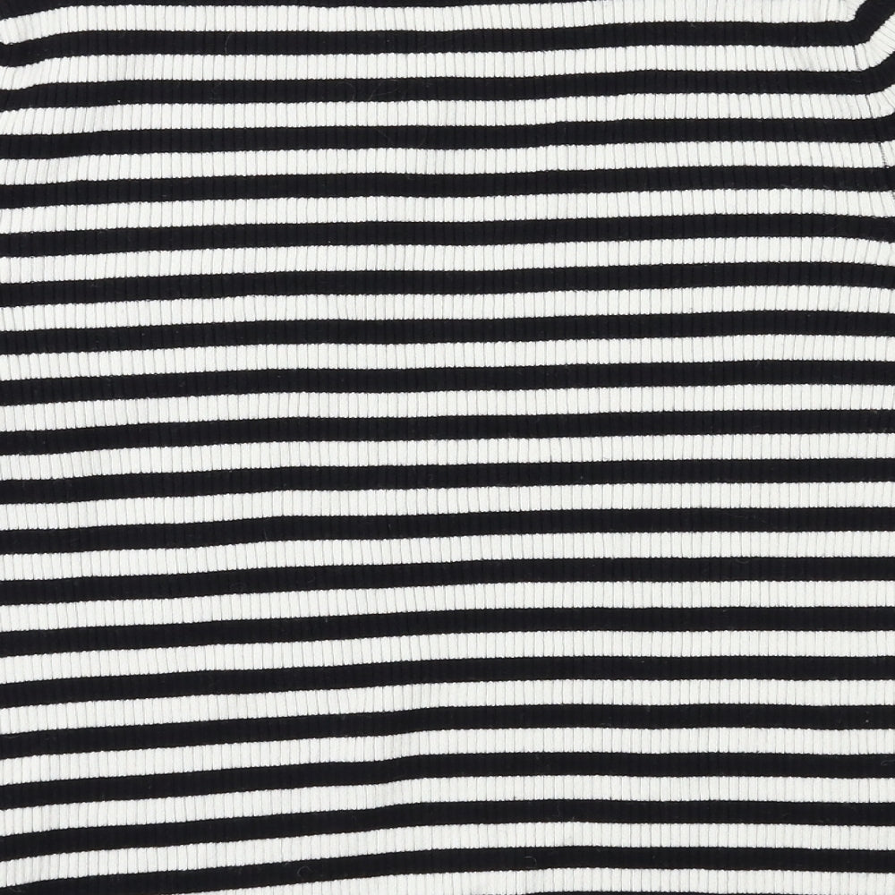 Debenhams Womens White Striped Pullover Jumper Size 12