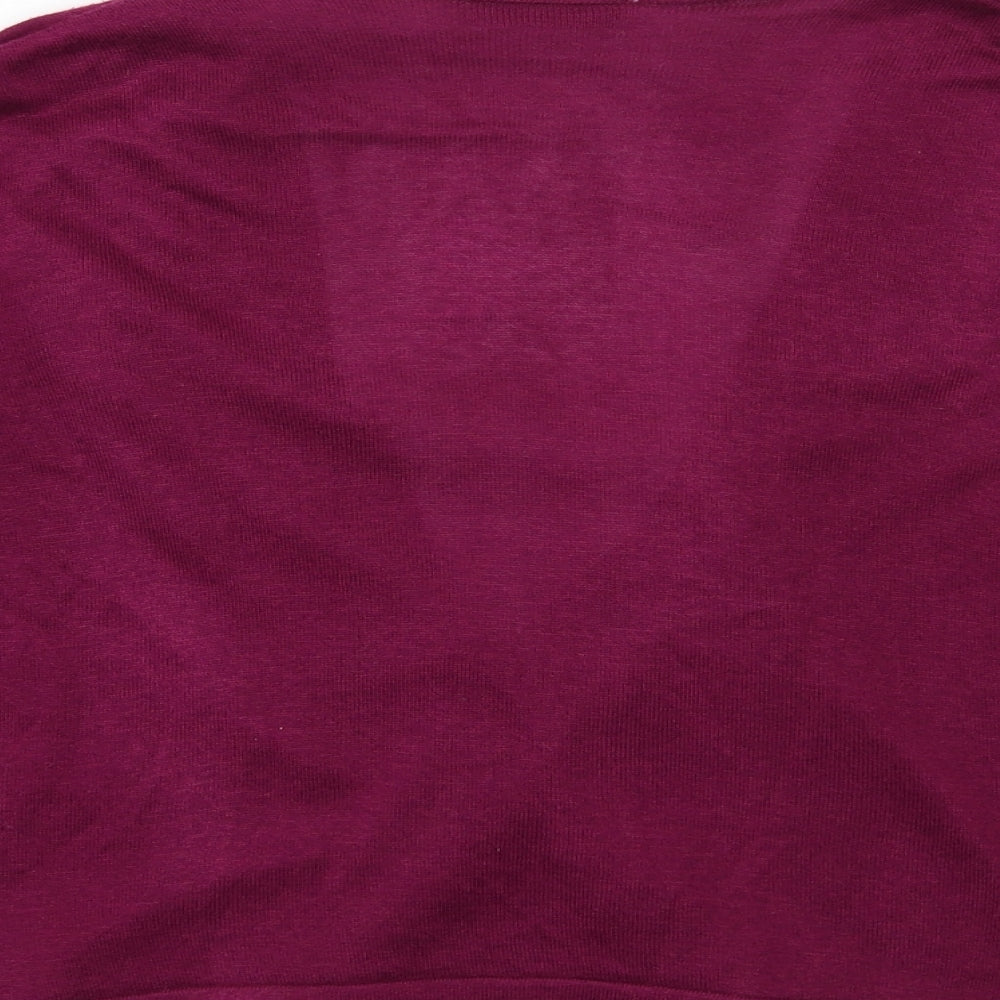 TU Womens Purple Cardigan Jumper Size 10