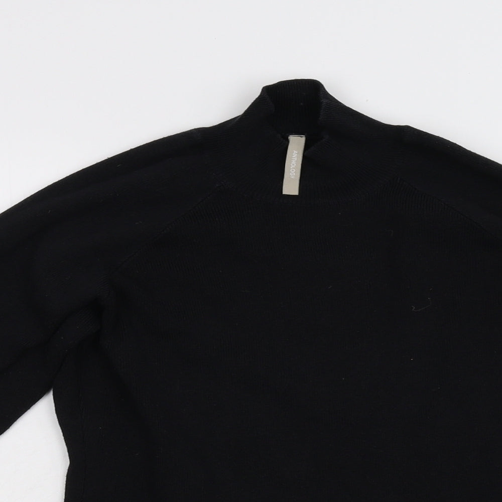 Anthology Womens Black Knit Pullover Jumper Size 12