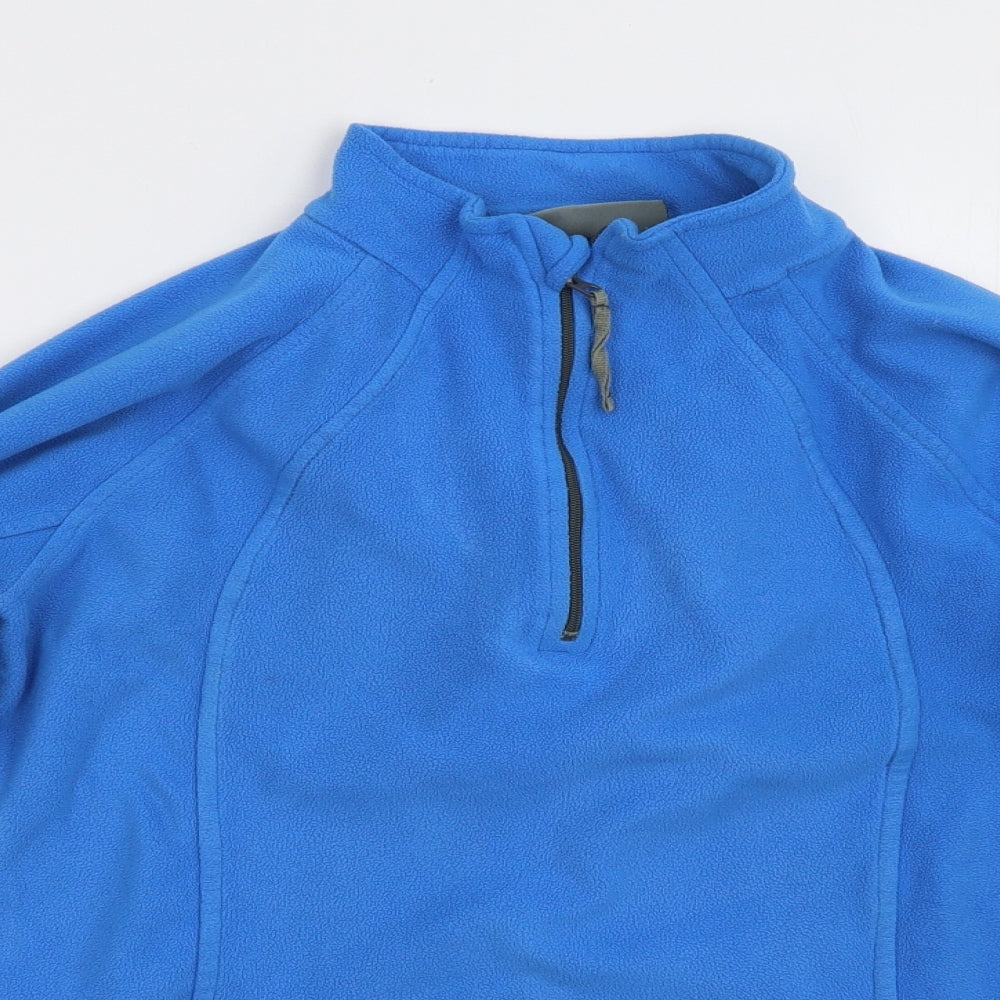 Mountain Life Womens Blue Fleece Henley Jumper Size 8