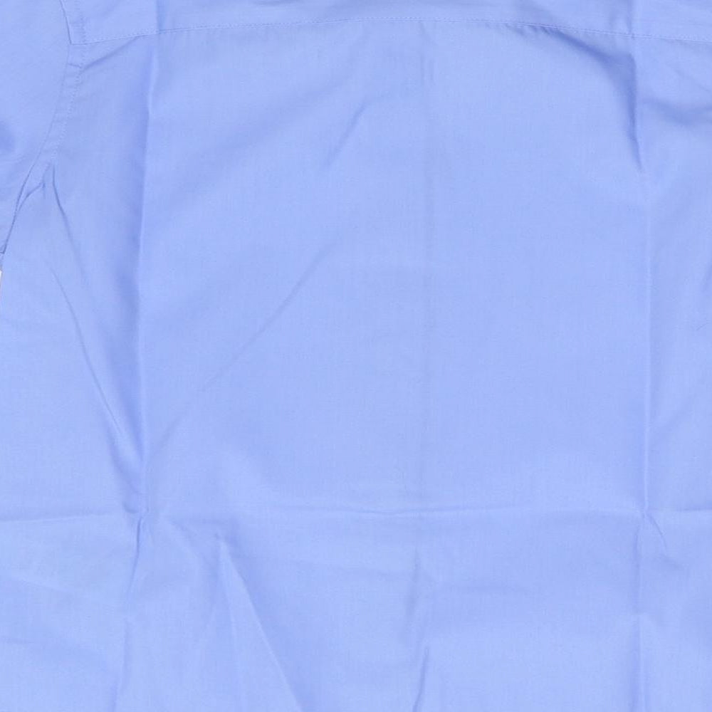 M&S Boys Blue Basic Button-Up Size 8-9 Years - School