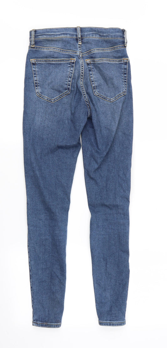 Topshop Womens Blue Straight Jeans Size 25 in L28 in