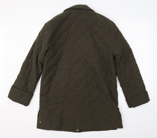 Marks & Spencer Womens Green Overcoat Coat Size 10