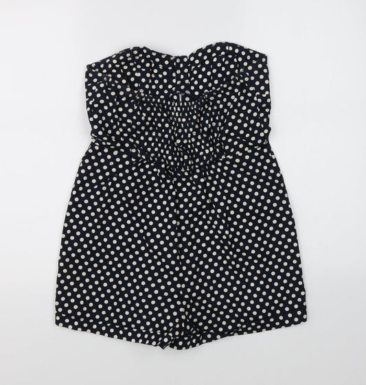 Pins & Needle Womens Blue Polka Dot Playsuit One-Piece Size S