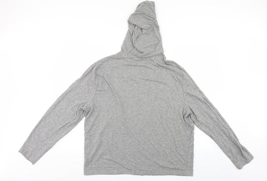 Lounge Womens Grey Pullover Hoodie Size 2XL