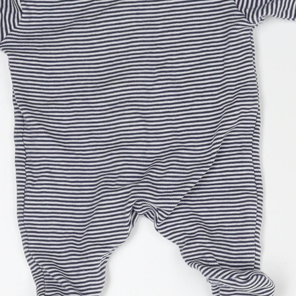NEXT Baby Black Striped Babygrow One-Piece Size 0-3 Months