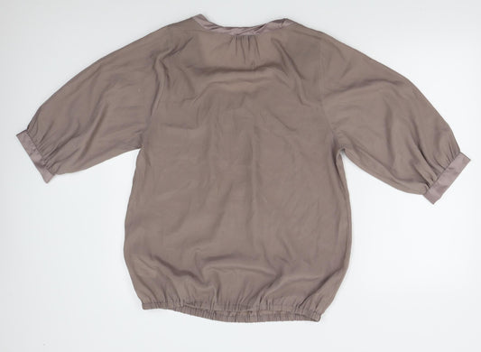Espirit Womens Brown Basic Blouse Size 14