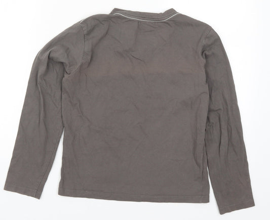 Pia Italia Boys Brown Basic T-Shirt Size 8-9 Years