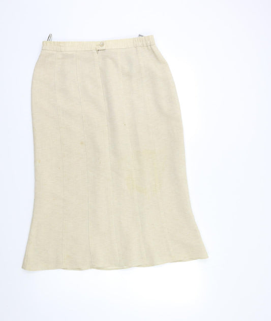 Frankenwalder Womens Beige Flare Skirt Size 10