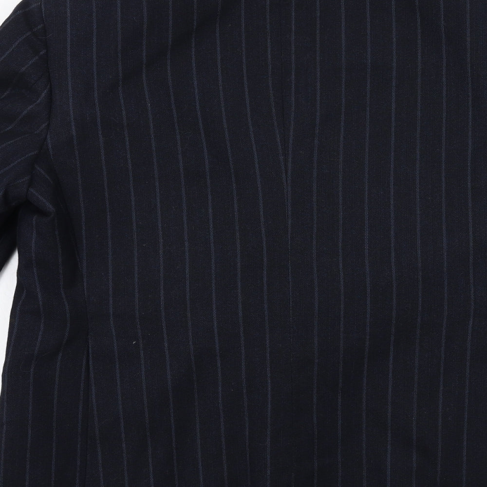 Preworn Mens Blue Striped Jacket Suit Jacket Size 42