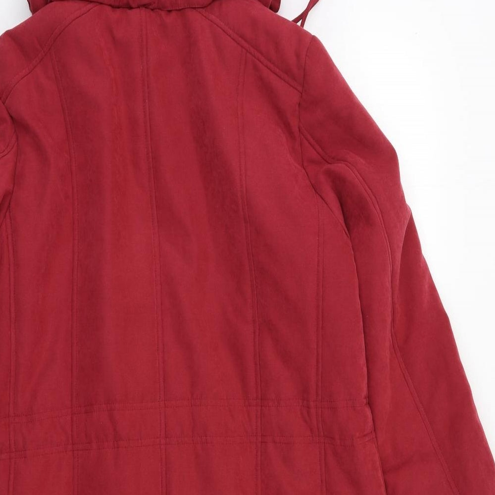 Bonmarché Womens Red Overcoat Coat Size 10