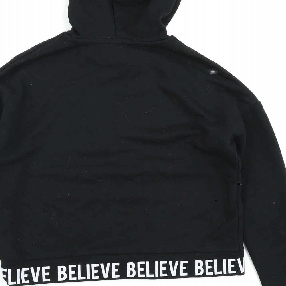 Primark Girls Black Pullover Hoodie Size 11-12 Years