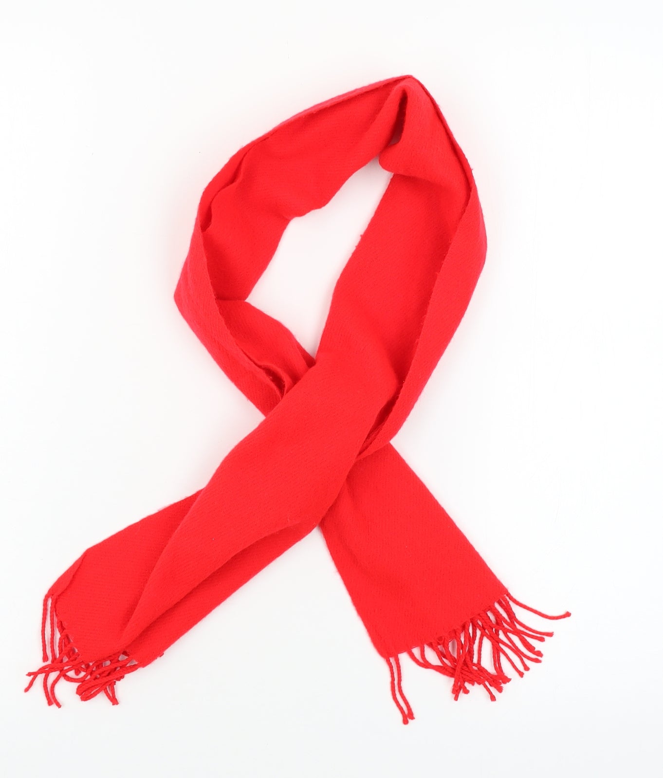 Preworn Womens Red Knit Scarf