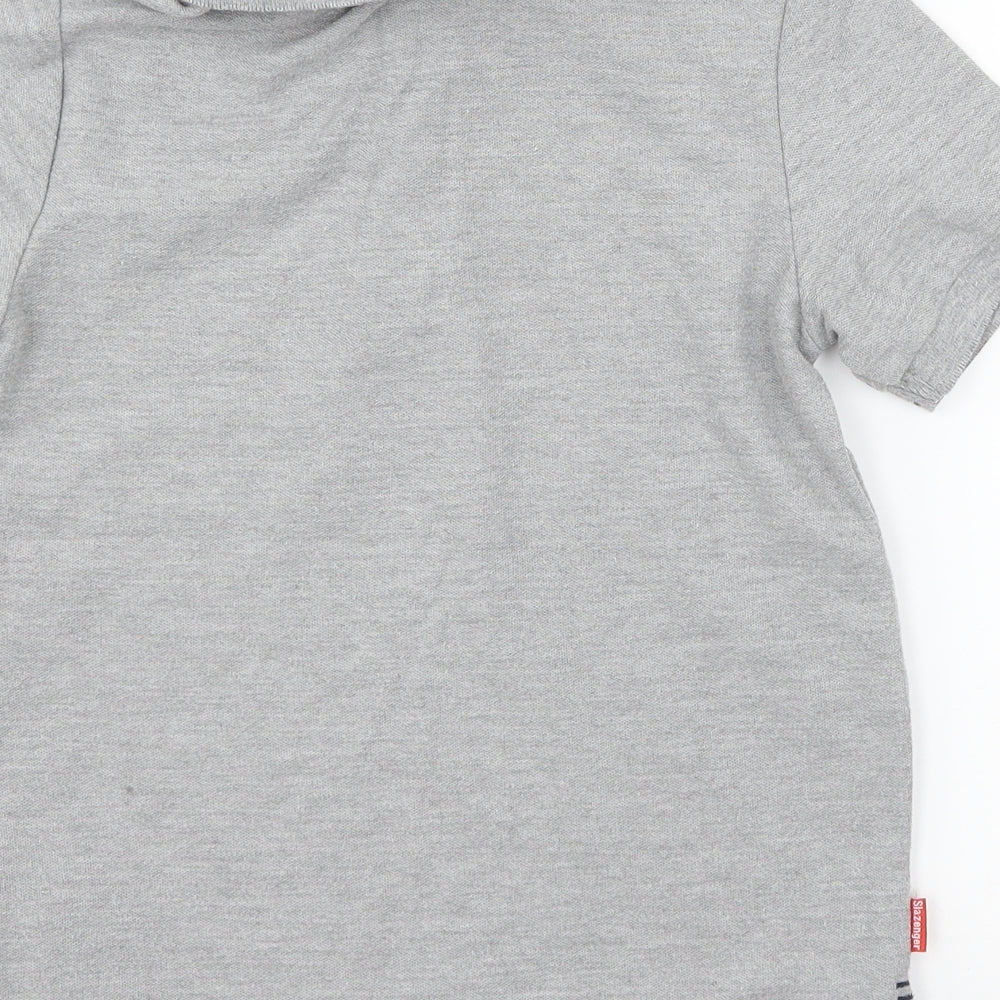 Slazenger Boys Grey Jersey Basic Polo Size 7-8 Years