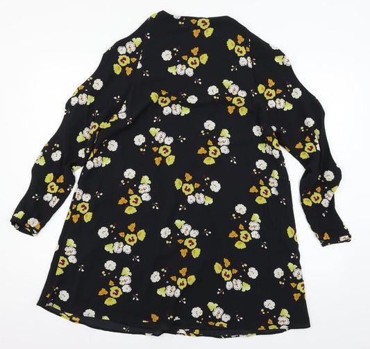 Zara Womens Black A-Line Size S - Cut out sleeves
